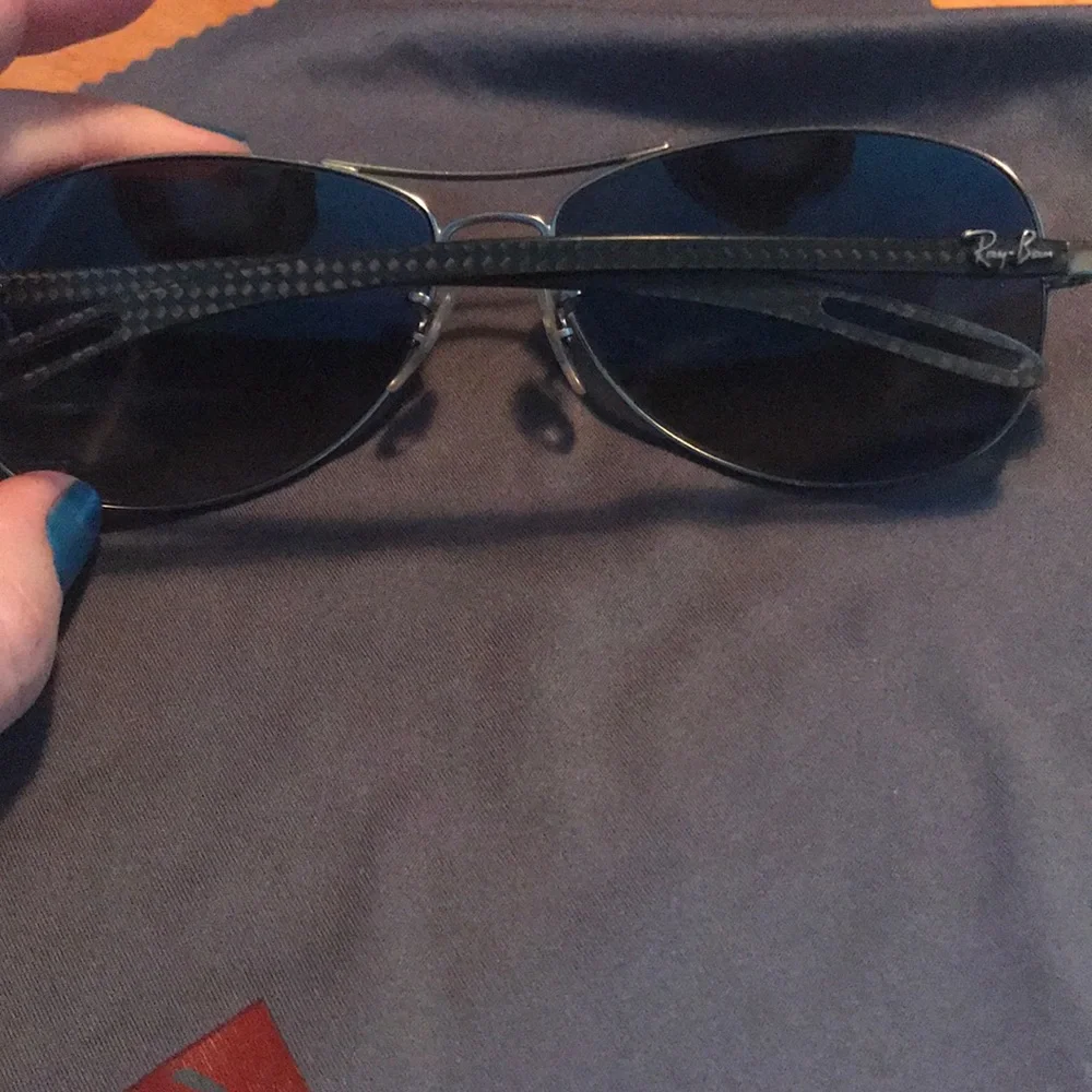 Ray-Ban Silver Frame Dark Gray Lenses Aviator Sunglasses